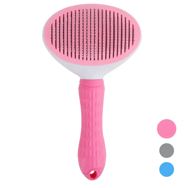 One Click Pet Hair Remover Grooming Brush