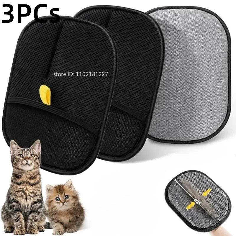 Reusable Pet Hair Removal Gloves – Double-Sided Grooming & Cleaning Tool