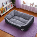 Black Plush Dog Bed with Non-Slip Bottom and Durable Design (Multiple Sizes for Small, Medium & Large Dogs)
