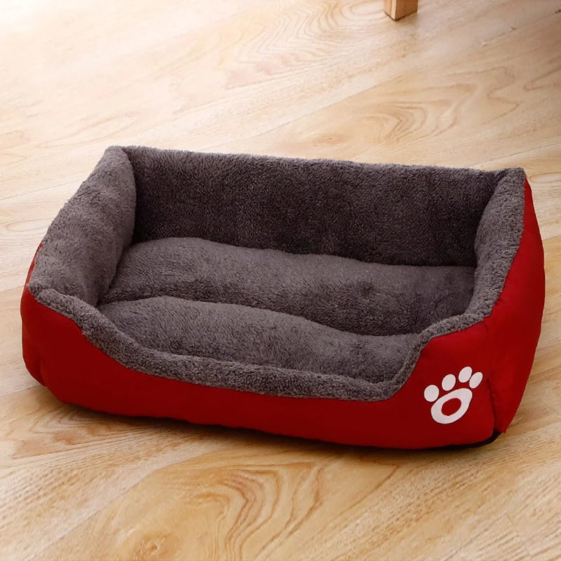 Black Plush Dog Bed with Non-Slip Bottom and Durable Design (Multiple Sizes for Small, Medium & Large Dogs)