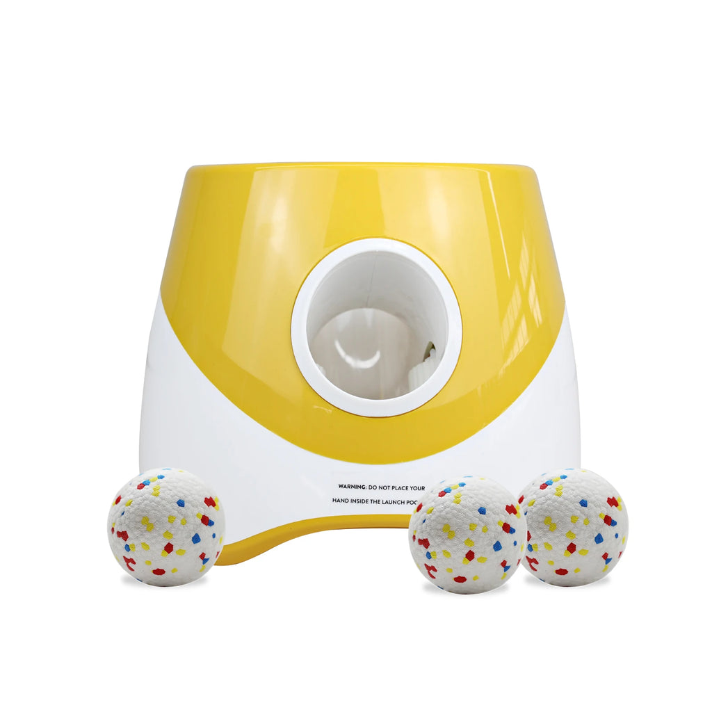 Rechargeable Automatic Tennis Ball Launcher for Dogs Interactive Fetch Throwing Machine