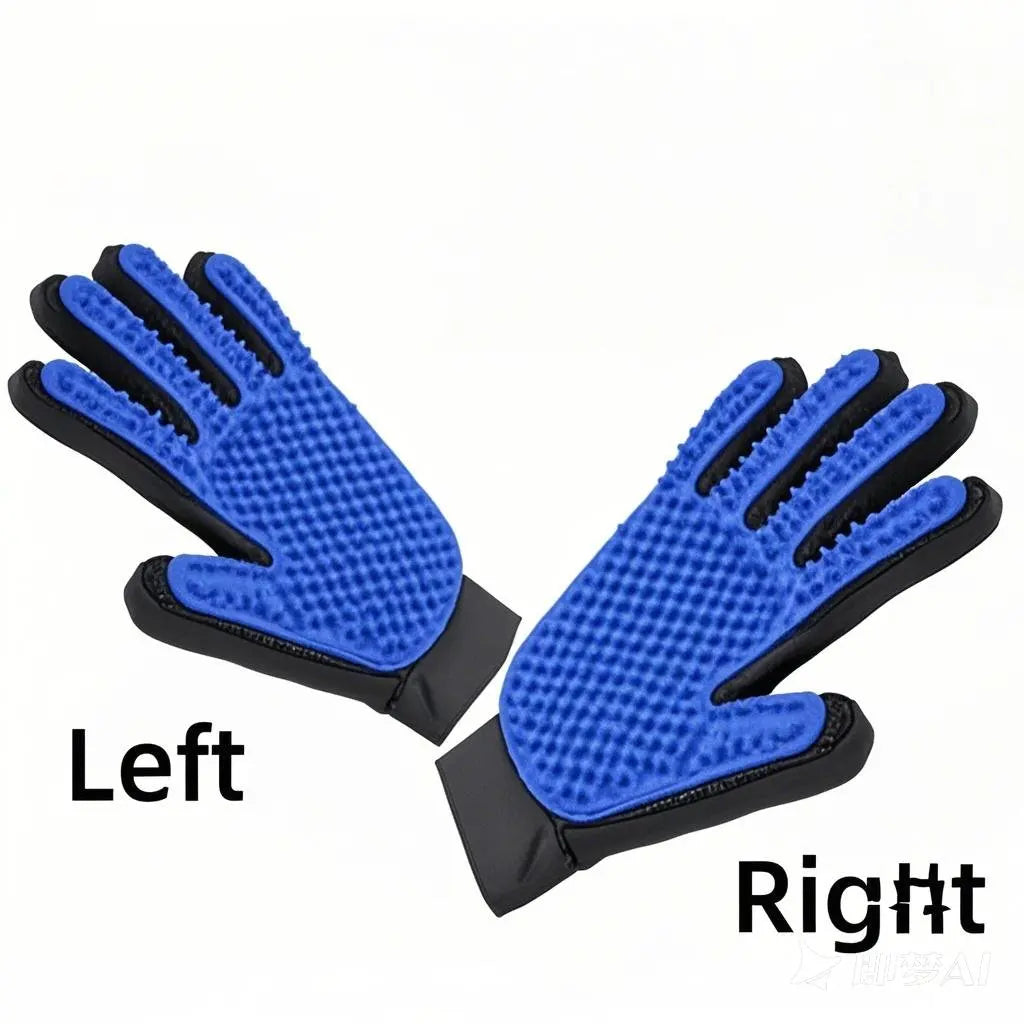 Pet Grooming Glove Brush – Deshedding & Massage Hair Remover