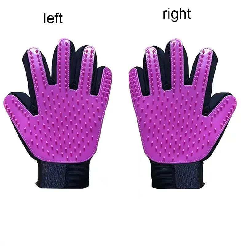 Pet Grooming Glove Brush – Deshedding & Massage Hair Remover