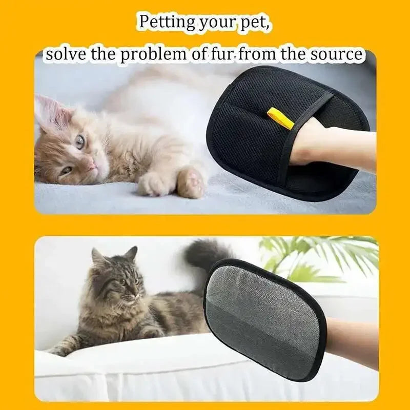 Reusable Pet Hair Removal Gloves – Double-Sided Grooming & Cleaning Tool