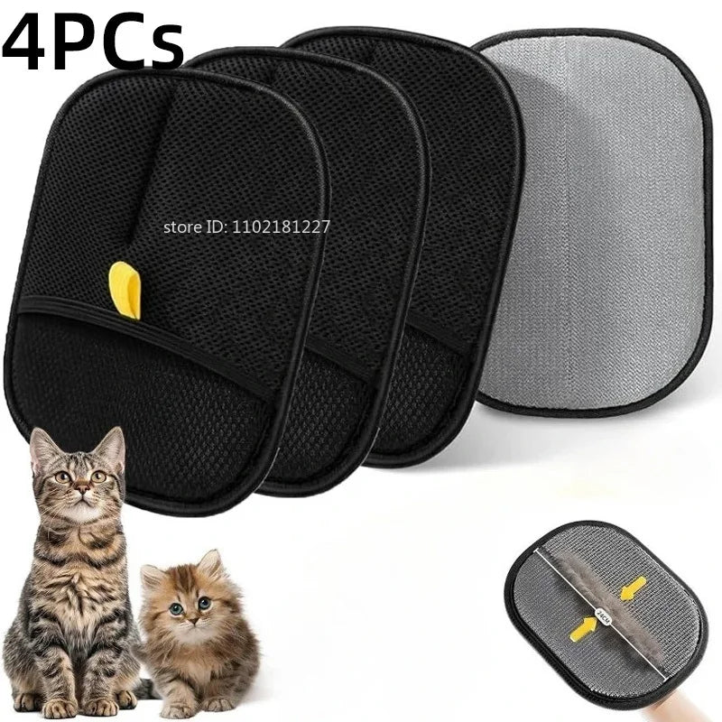 Reusable Pet Hair Removal Gloves – Double-Sided Grooming & Cleaning Tool