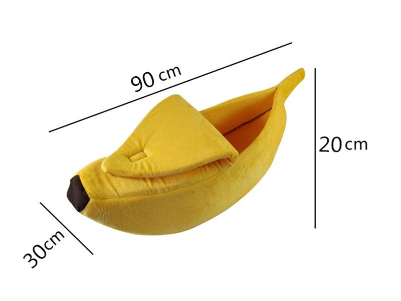Winter Banana Cat Bed House Funny Cute Cozy Cat Mat Beds Warm Durable Portable Pet Basket Kennel Dog Cushion Cat Supplies winter