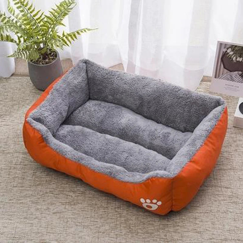 Black Plush Dog Bed with Non-Slip Bottom and Durable Design (Multiple Sizes for Small, Medium & Large Dogs)