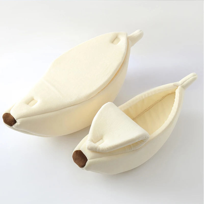 Winter Banana Cat Bed House Funny Cute Cozy Cat Mat Beds Warm Durable Portable Pet Basket Kennel Dog Cushion Cat Supplies winter