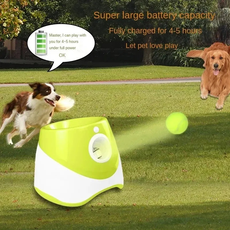Rechargeable Automatic Tennis Ball Launcher for Dogs Interactive Fetch Throwing Machine