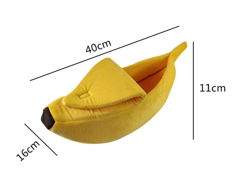 Winter Banana Cat Bed House Funny Cute Cozy Cat Mat Beds Warm Durable Portable Pet Basket Kennel Dog Cushion Cat Supplies winter