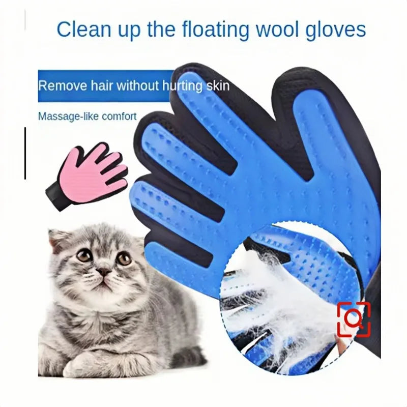 Pet Grooming Glove Brush – Deshedding & Massage Hair Remover