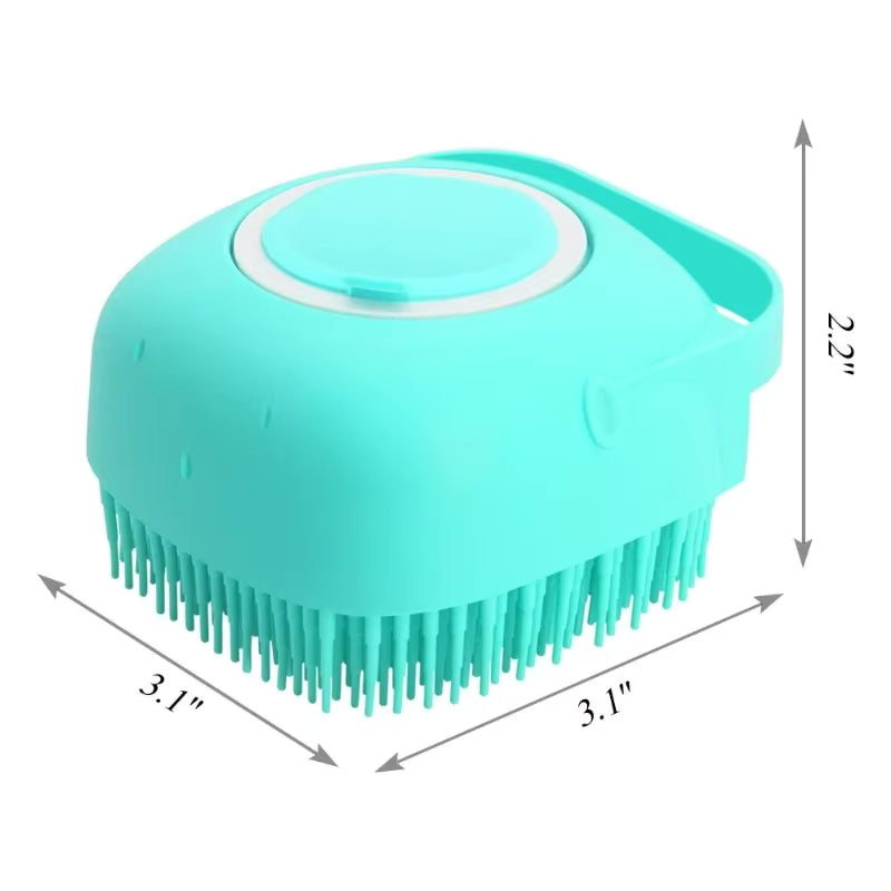 Pet Bath Brush with Shampoo Dispenser
