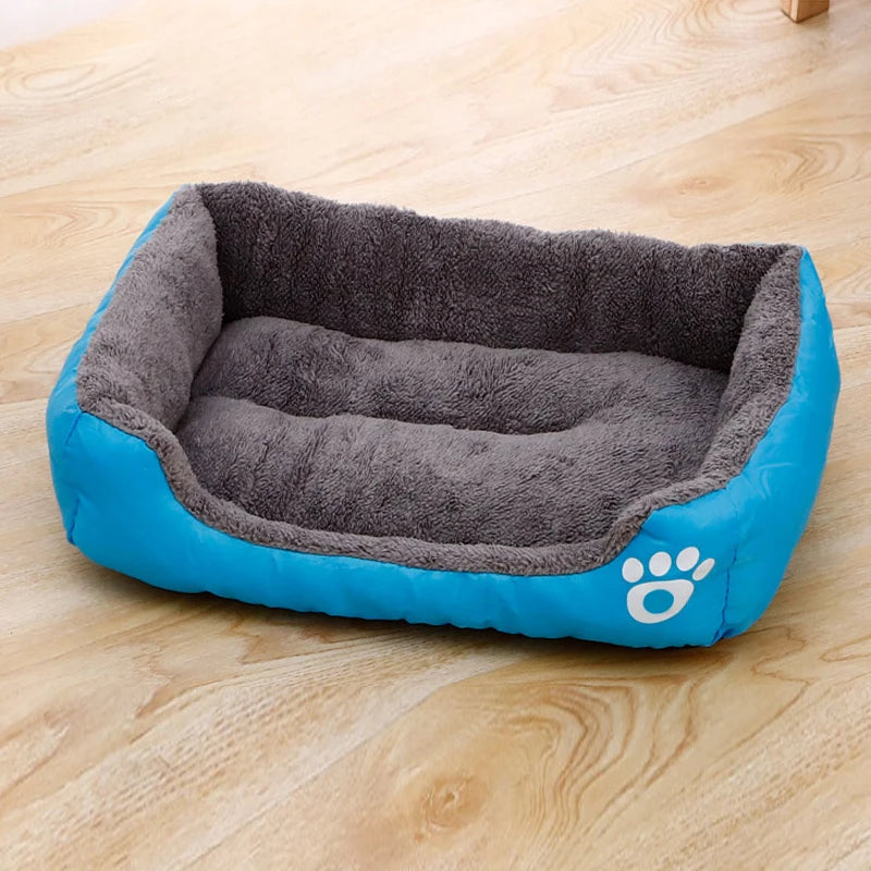 Black Plush Dog Bed with Non-Slip Bottom and Durable Design (Multiple Sizes for Small, Medium & Large Dogs)