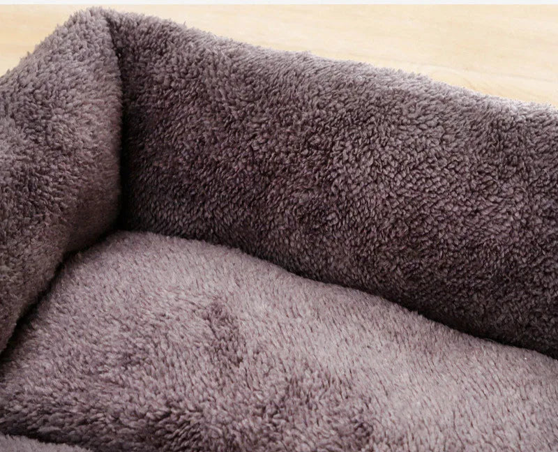 Black Plush Dog Bed with Non-Slip Bottom and Durable Design (Multiple Sizes for Small, Medium & Large Dogs)