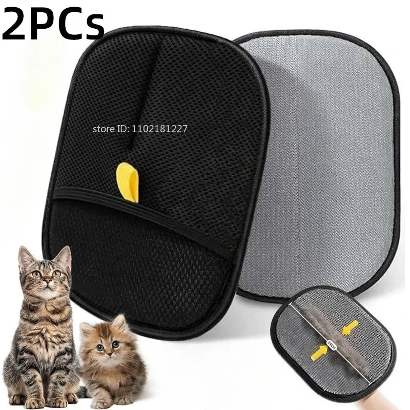 Reusable Pet Hair Removal Gloves – Double-Sided Grooming & Cleaning Tool