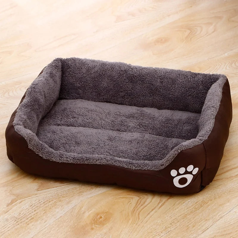 Black Plush Dog Bed with Non-Slip Bottom and Durable Design (Multiple Sizes for Small, Medium & Large Dogs)