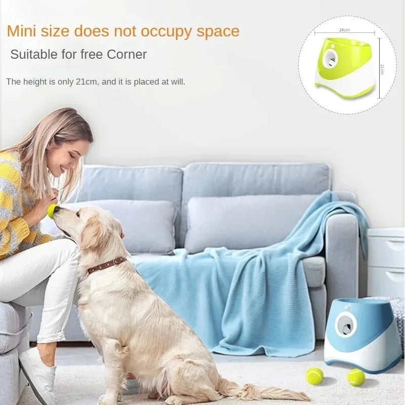 Rechargeable Automatic Tennis Ball Launcher for Dogs Interactive Fetch Throwing Machine