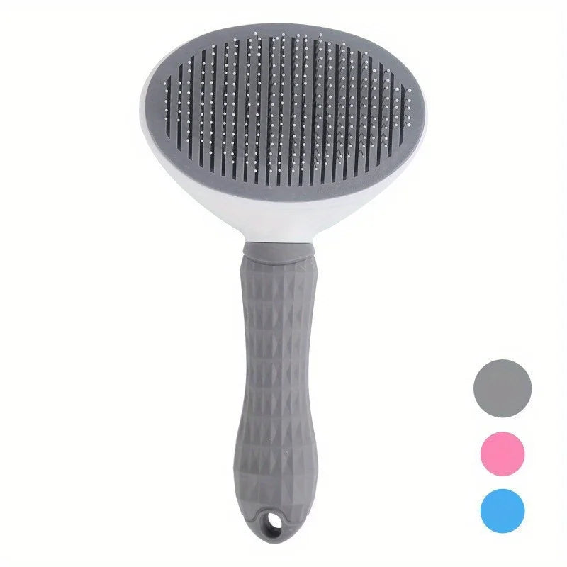 One Click Pet Hair Remover Grooming Brush