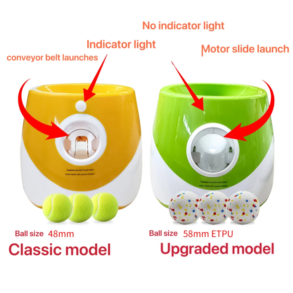 Rechargeable Automatic Tennis Ball Launcher for Dogs Interactive Fetch Throwing Machine