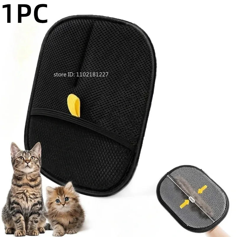 Reusable Pet Hair Removal Gloves – Double-Sided Grooming & Cleaning Tool