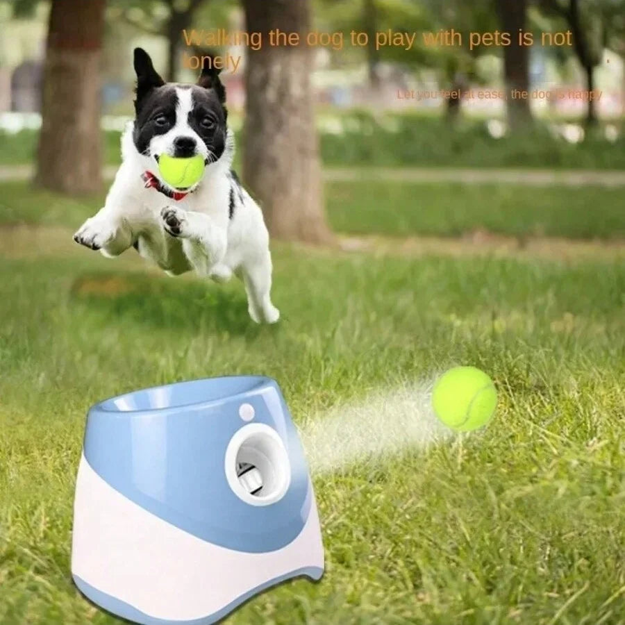 Rechargeable Automatic Tennis Ball Launcher for Dogs Interactive Fetch Throwing Machine