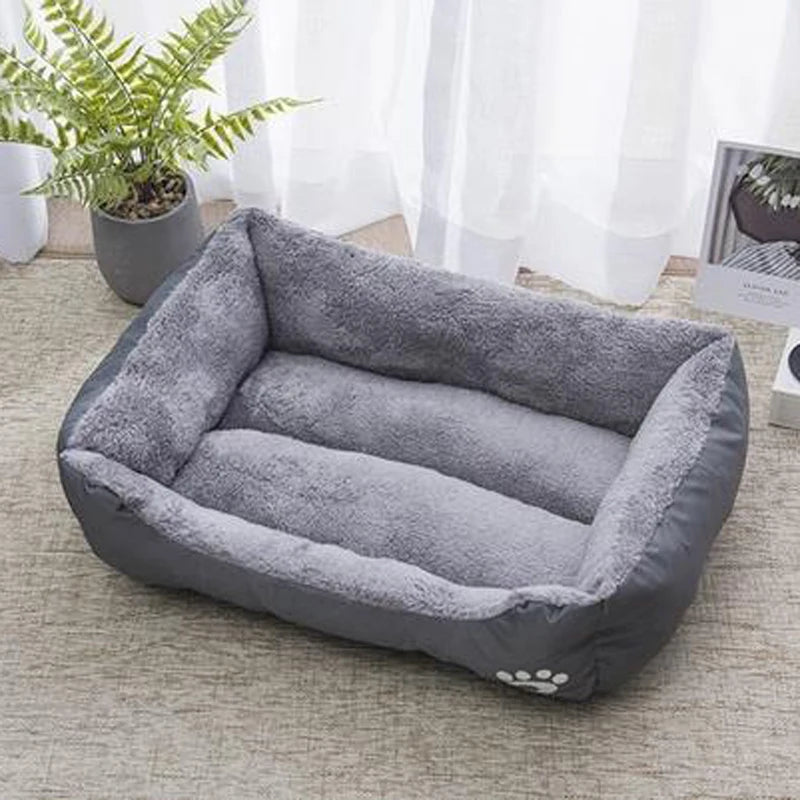 Black Plush Dog Bed with Non-Slip Bottom and Durable Design (Multiple Sizes for Small, Medium & Large Dogs)