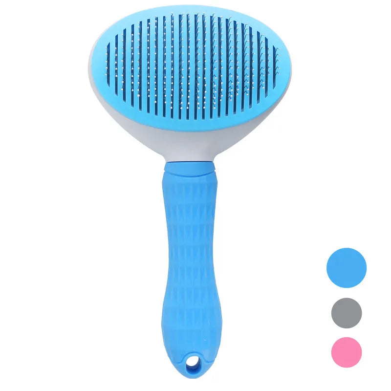 One Click Pet Hair Remover Grooming Brush